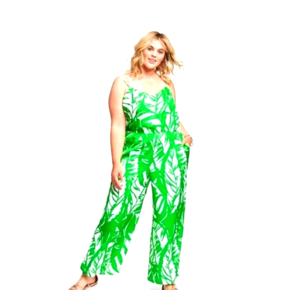 Liliy Pulitzer Green and white Romper